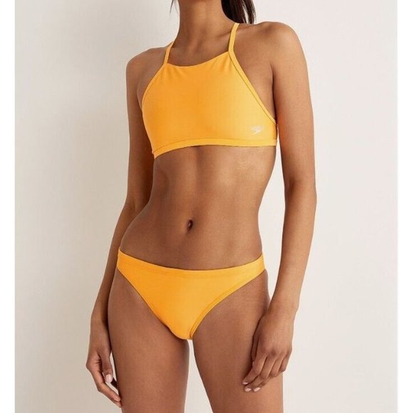 SPEEDO Eco Endurance High Swim Bikini Set Orange ( M ) - Picture 1 of 6